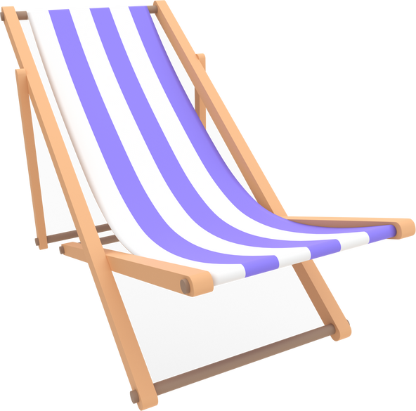 3d beach chair illustration
